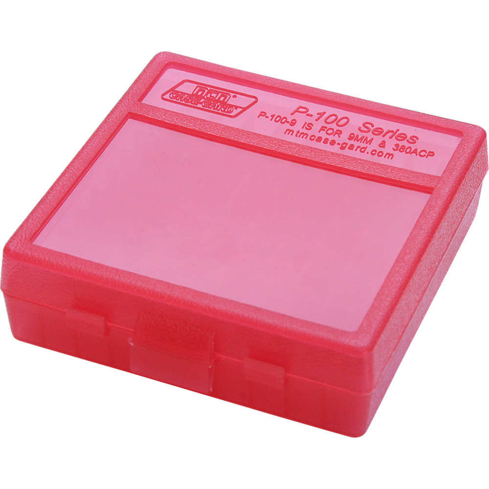 Misc. Accessories MTM Case Gard 380/9mm MTM P100929     100RD PSTL BOX 9MM-380         RED